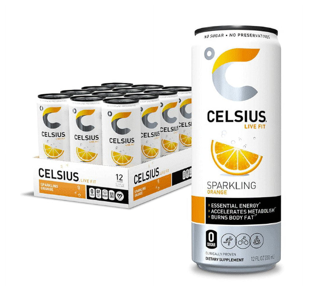 Sparkling Orange Essential Energy Drink Pack of 12