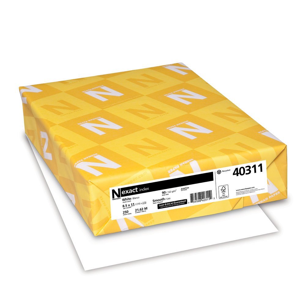 White Index Cardstock, 250 Sheets