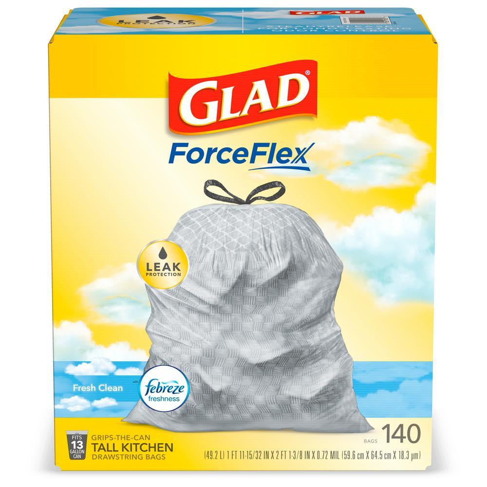 Gal Kitchen Trash Bags, Febreze Freshness, 140 Ct