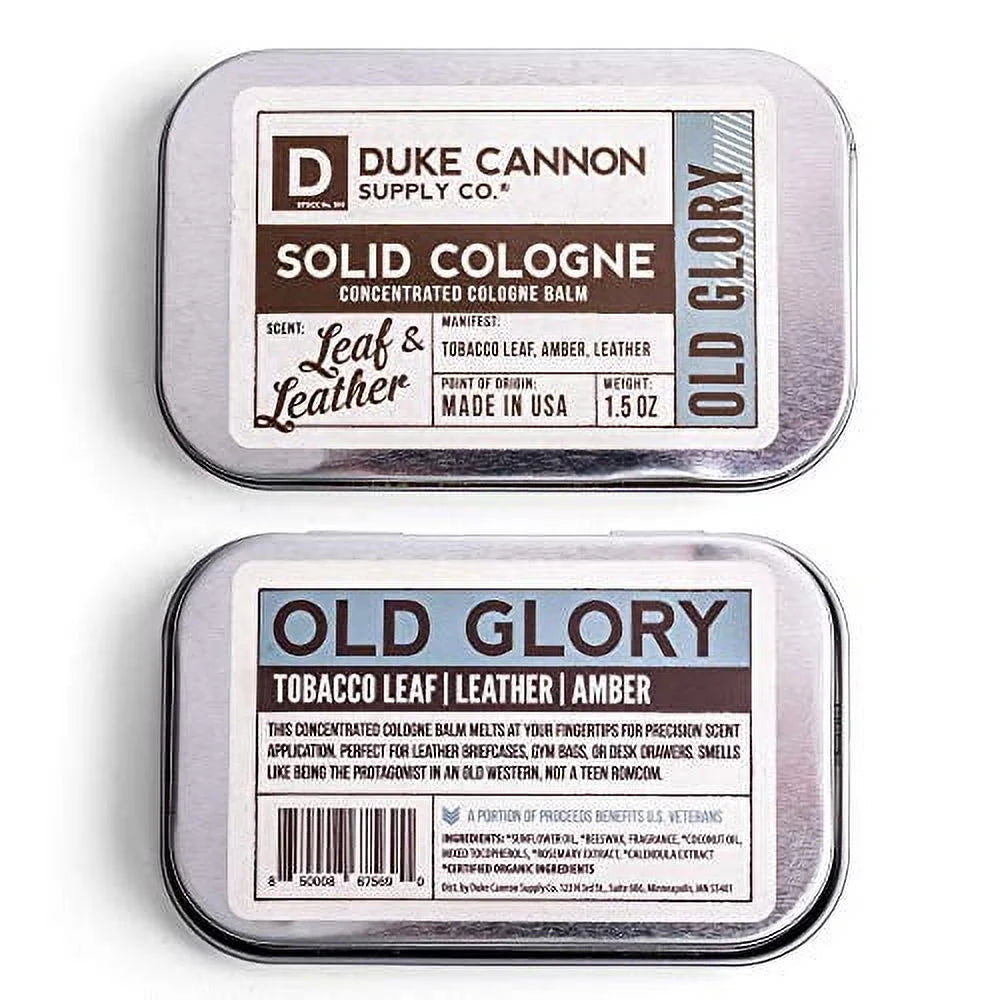 Men's Solid Cologne- Old Glory (Leaf & Leather Scent)