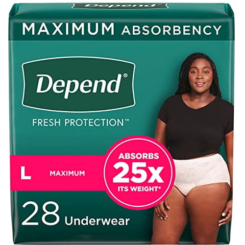 Adult Incontinence Underwear for Women, 28 Count