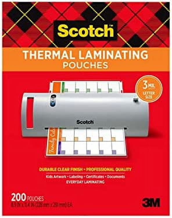 Thermal Laminating Pouches, 200-Pack