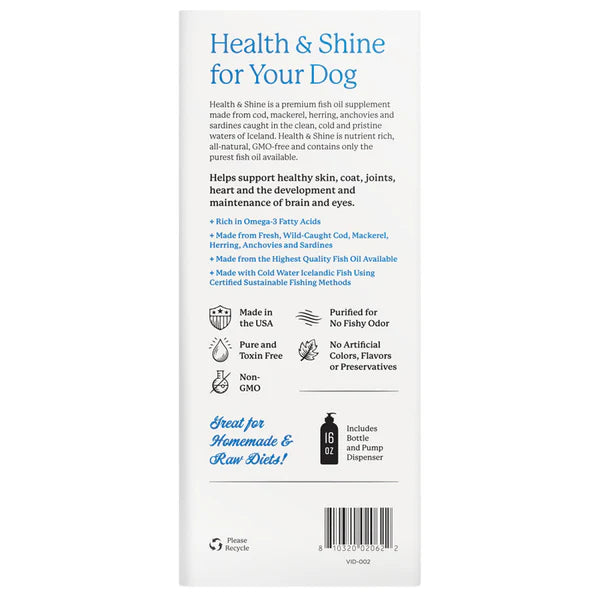 Health and Shine Fish Oil for Dogs