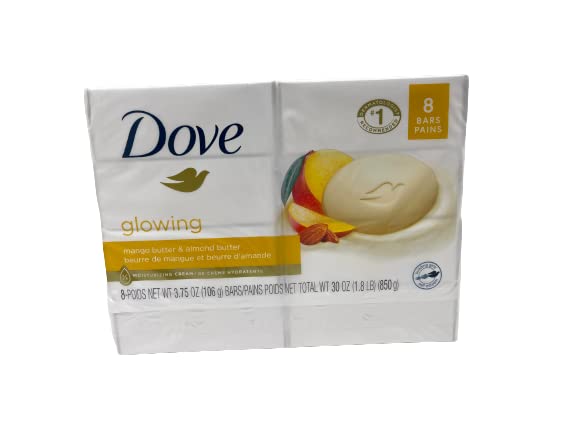 Dove beauty bar more moisturizing than bar soap pack, mango butter, 8 PACK Beauty Bar To Moisturize Dry Skin With Mango Butter More Moisturizing Than Bar Soap, 3.75 Ounce