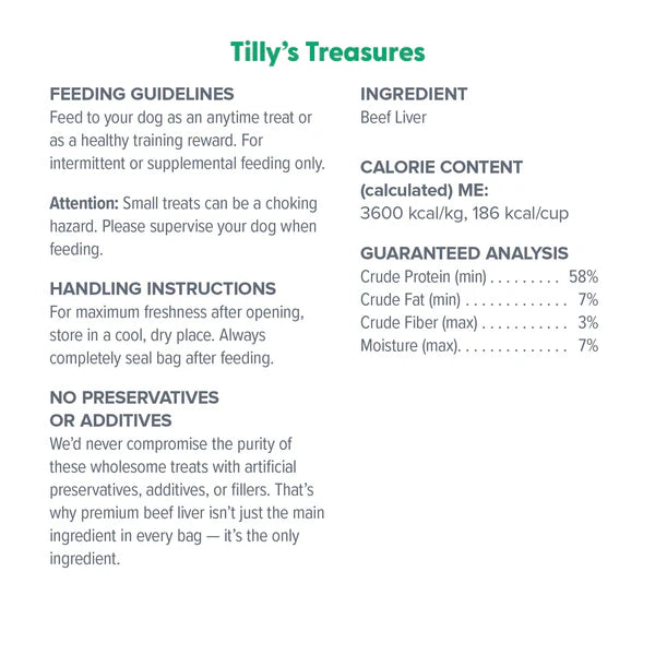 Freeze-Dried Raw Tilly's Treasures (Beef Liver)