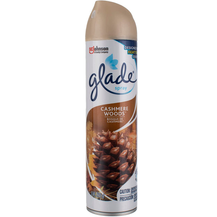 Glade Air Freshener Spray - Cashmere Woods - Net Wt. 8 OZ (227 g) Each - Pack of 2