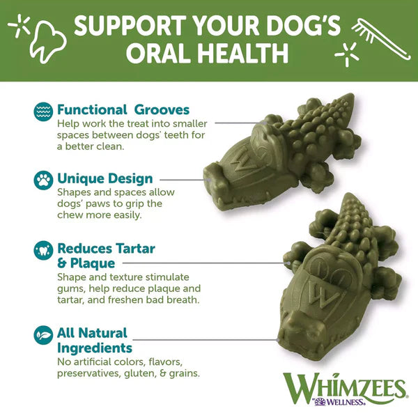 Vegetarian Dental Chews for Dogs - Alligator