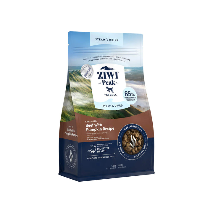 Steam & Dried Dog Food - Beef with Pumpkin