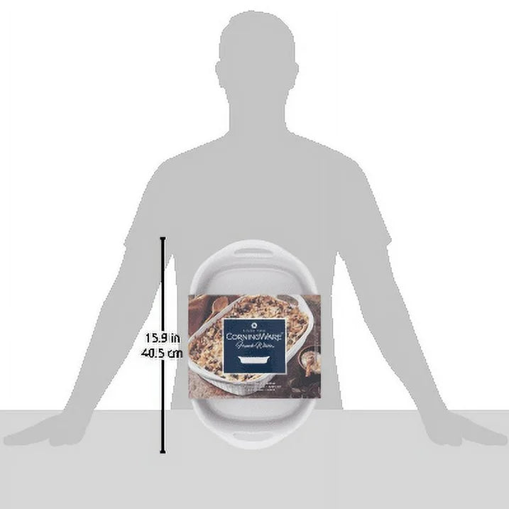 French White 3 Quart Oblong Casserole