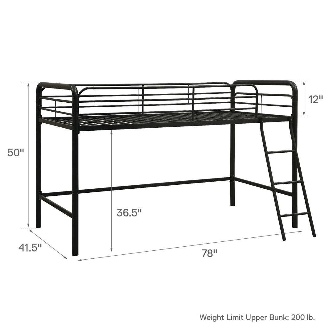 Twin Metal Loft Bed