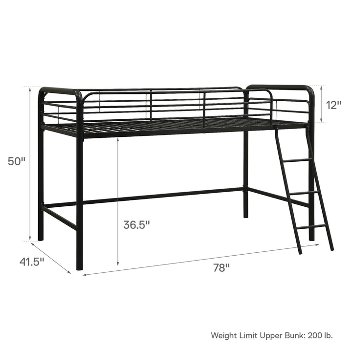 Twin Metal Loft Bed