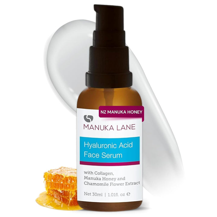 Hyaluronic Acid Serum with Collagen - Manuka Honey & Chamomile Flower Extract