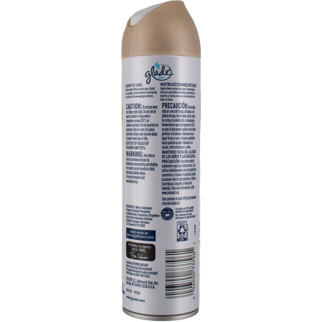 Glade Air Freshener Spray - Cashmere Woods - Net Wt. 8 OZ (227 g) Each - Pack of 2