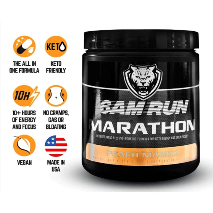 Marathon Peach Mango Energy Drink – 12 Essential Amino Acids