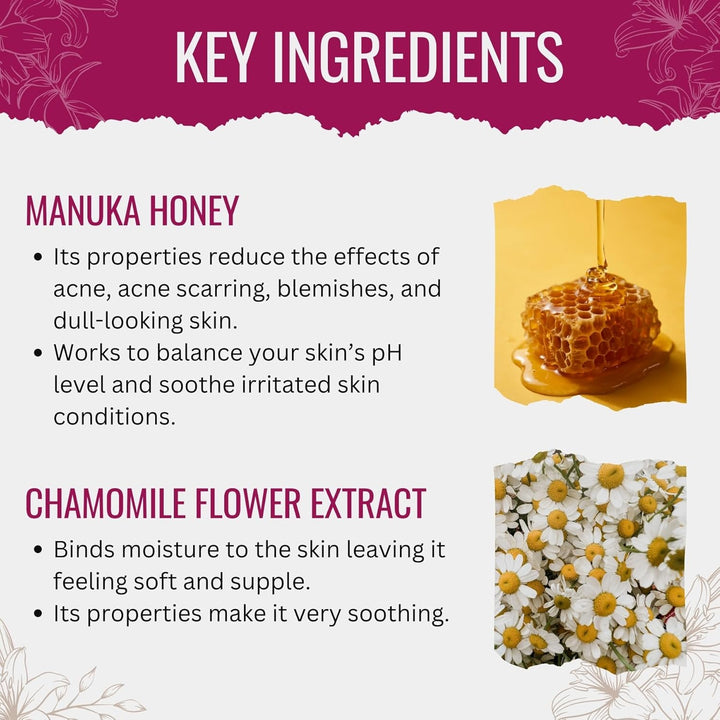 Hyaluronic Acid Serum with Collagen - Manuka Honey & Chamomile Flower Extract