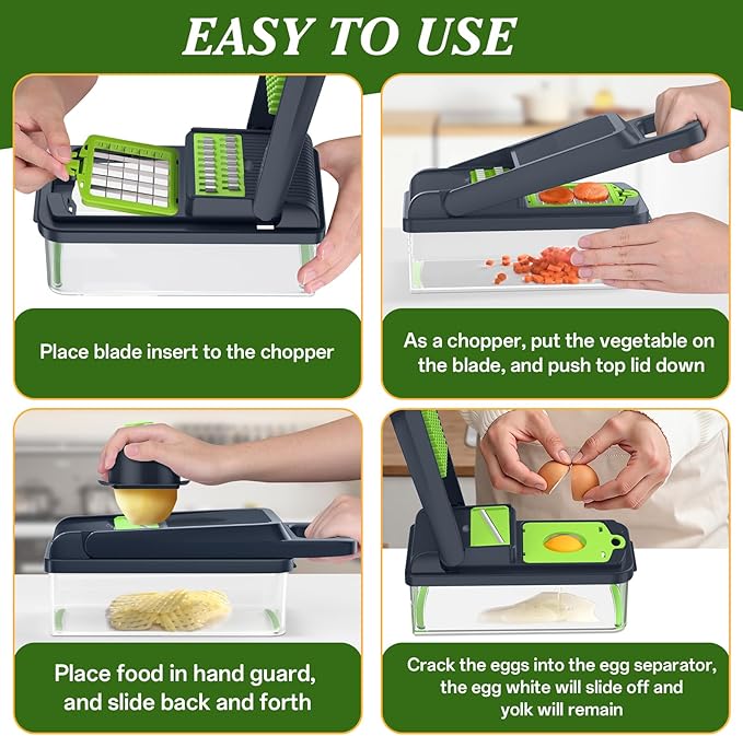 Vegetable Chopper  12 in 1  Multi-Functional