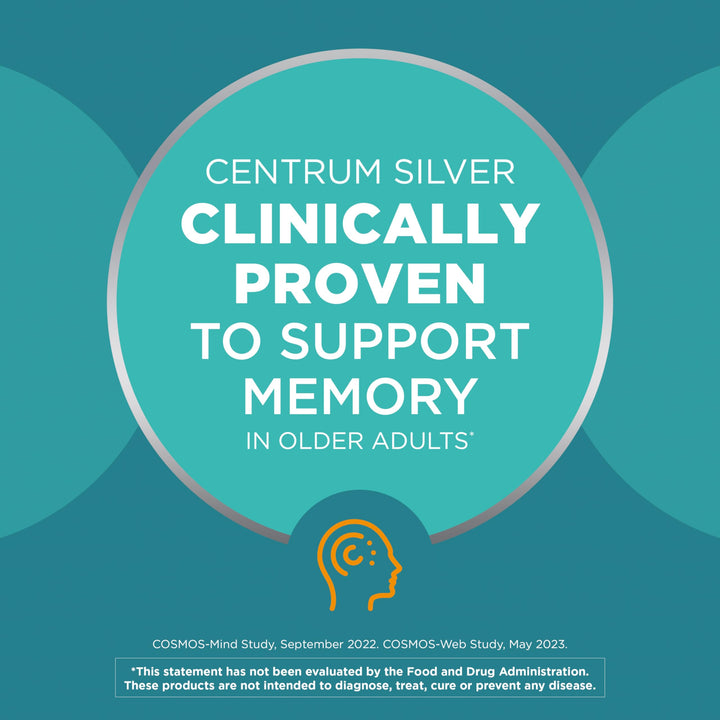 Centrum Silver Women's Multivitamin for Women 50 Plus, Multivitamin/Multimineral Supplement with Vitamin D3, B Vitamins, Non-GMO Ingredients, Supports Memory and Cognition in Older Adults - 200 Ct