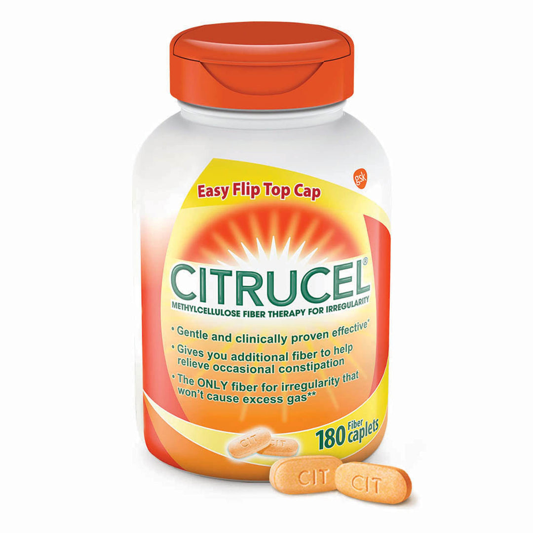 Citrucel Fiber Therapy Caplets for Irregularity, Easy to Swallow Methylcellulose , 180 Count