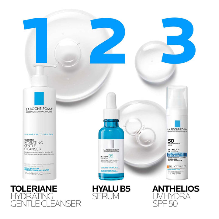 La Roche-Posay Hyalu B5 Pure Hyaluronic Acid Serum for Face | Vitamin B5 + Hyaluronic Acid + Madecassoside | Hydrating Serum Visibly Plumps Skin | Sensitive Skin Safe | Anti Aging Serum | Oil-Free