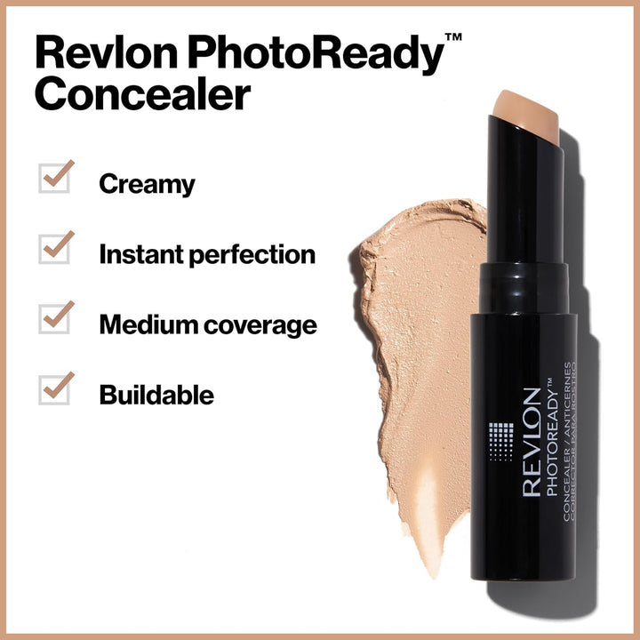 Concealer Stick – Longwear & Lightweight Creamy Finish Coverage, Medium Shade