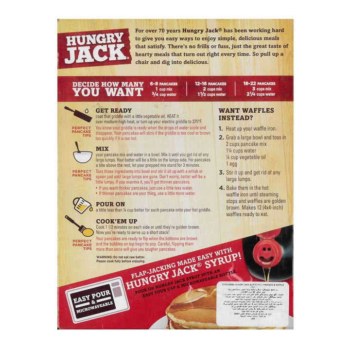 Hungry Jack Complete Buttermilk Pancake and Waffle Mix, 32 Ounce