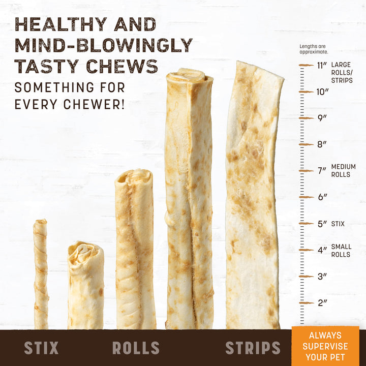 Earth Animal No Hide Medium Chicken Flavored Natural Rawhide Free Dog Chews Long Lasting Dog Chew Sticks | Dog Treats for Large Dogs | Great Dog Chews for Aggressive Chewers (3 Pack)