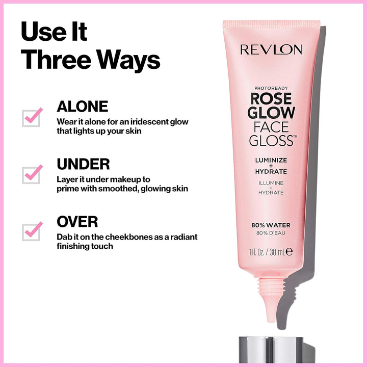 Face Gloss Primer – Hydrating Rose Moisturizing, 1 fl oz