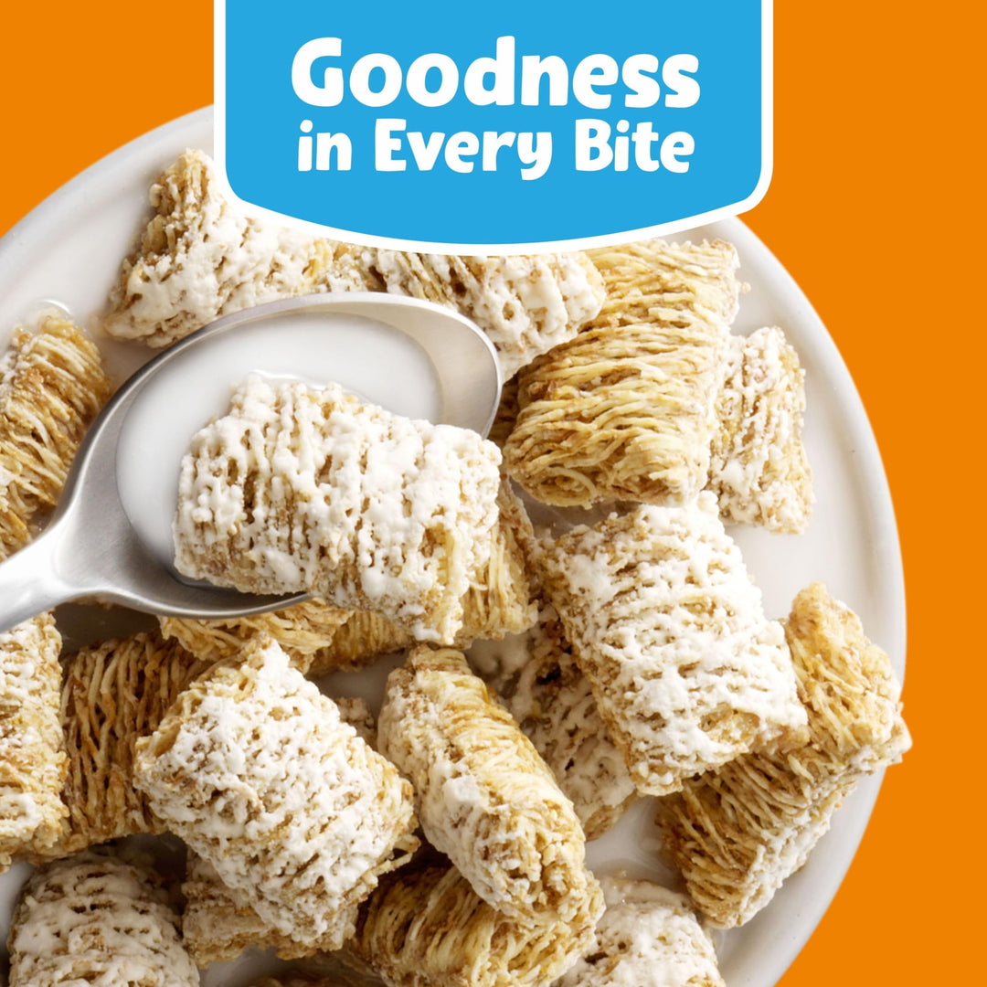 Kellogg's Frosted Mini-Wheats Cold Breakfast Cereal, High-Fiber, Whole Grain, Family Size, Original, 24oz Box (1 Box)