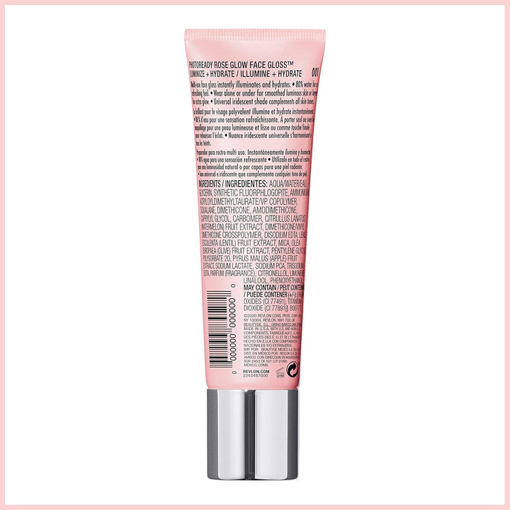 Face Gloss Primer – Hydrating Rose Moisturizing, 1 fl oz