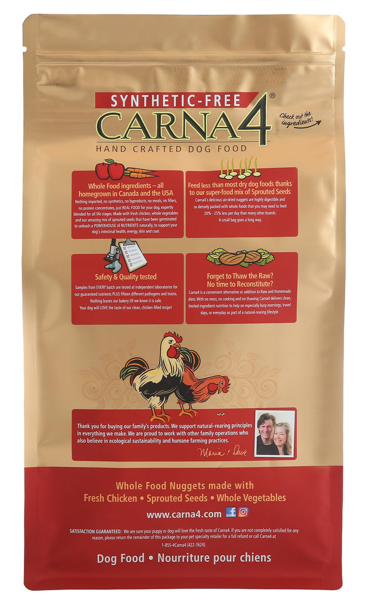 Carna4 Hand Crafted Dog Food, 6-Pound, Chicken