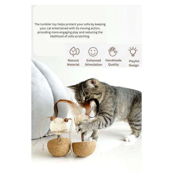 Silvervine Tumbler Cat Toy - Panda