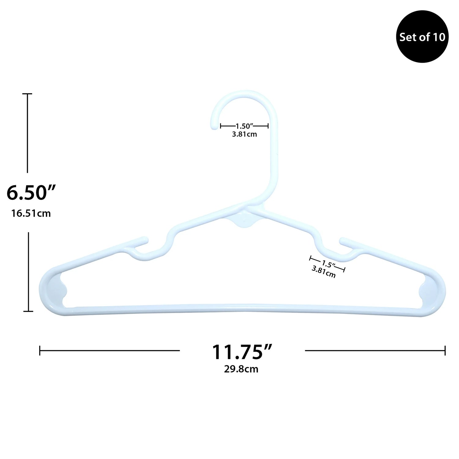 Children's Clothing Hangers, 10 Pack