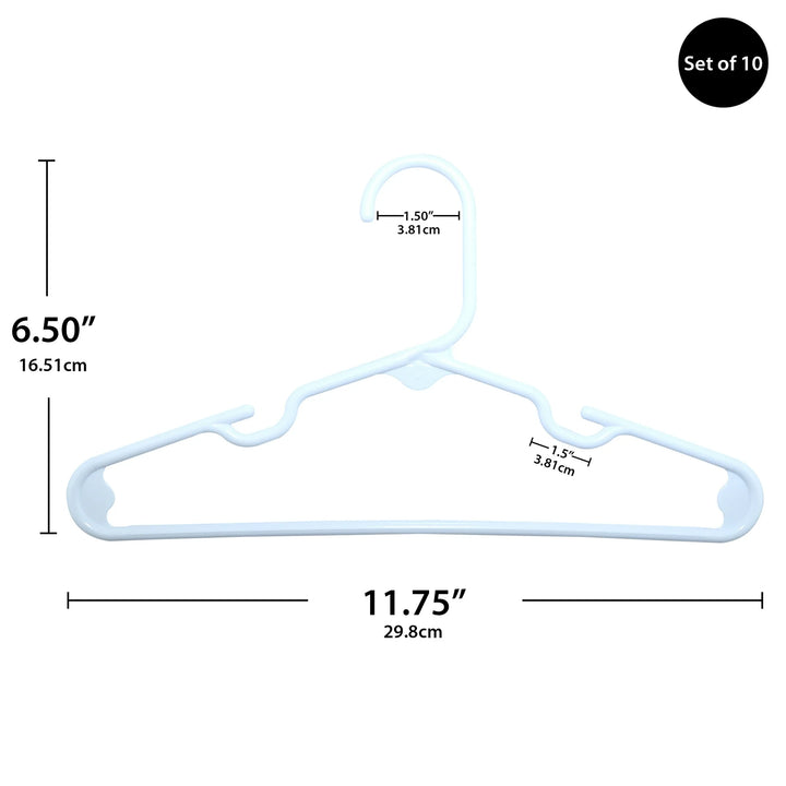 Children's Clothing Hangers, 10 Pack