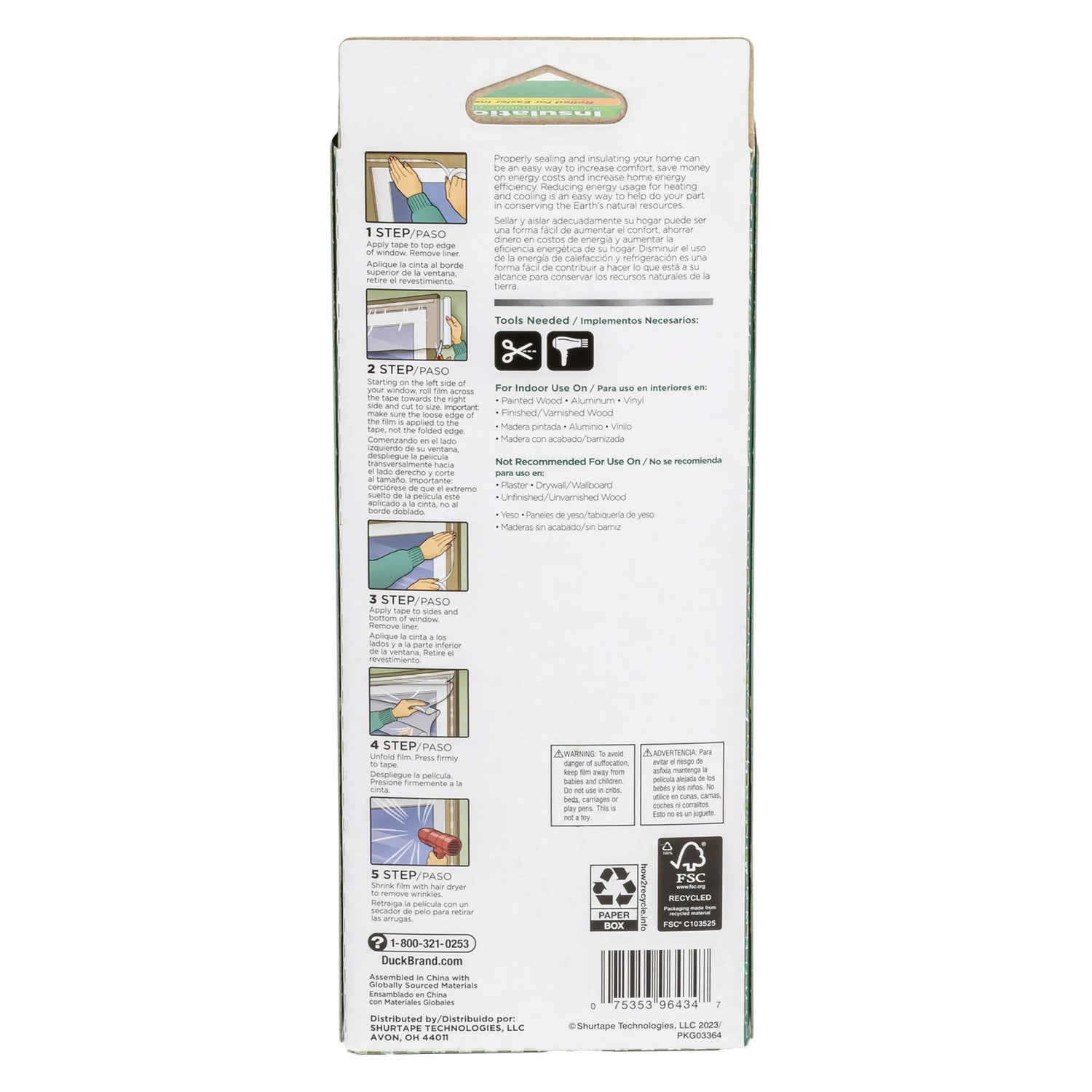 Insulation Film Window Kit
