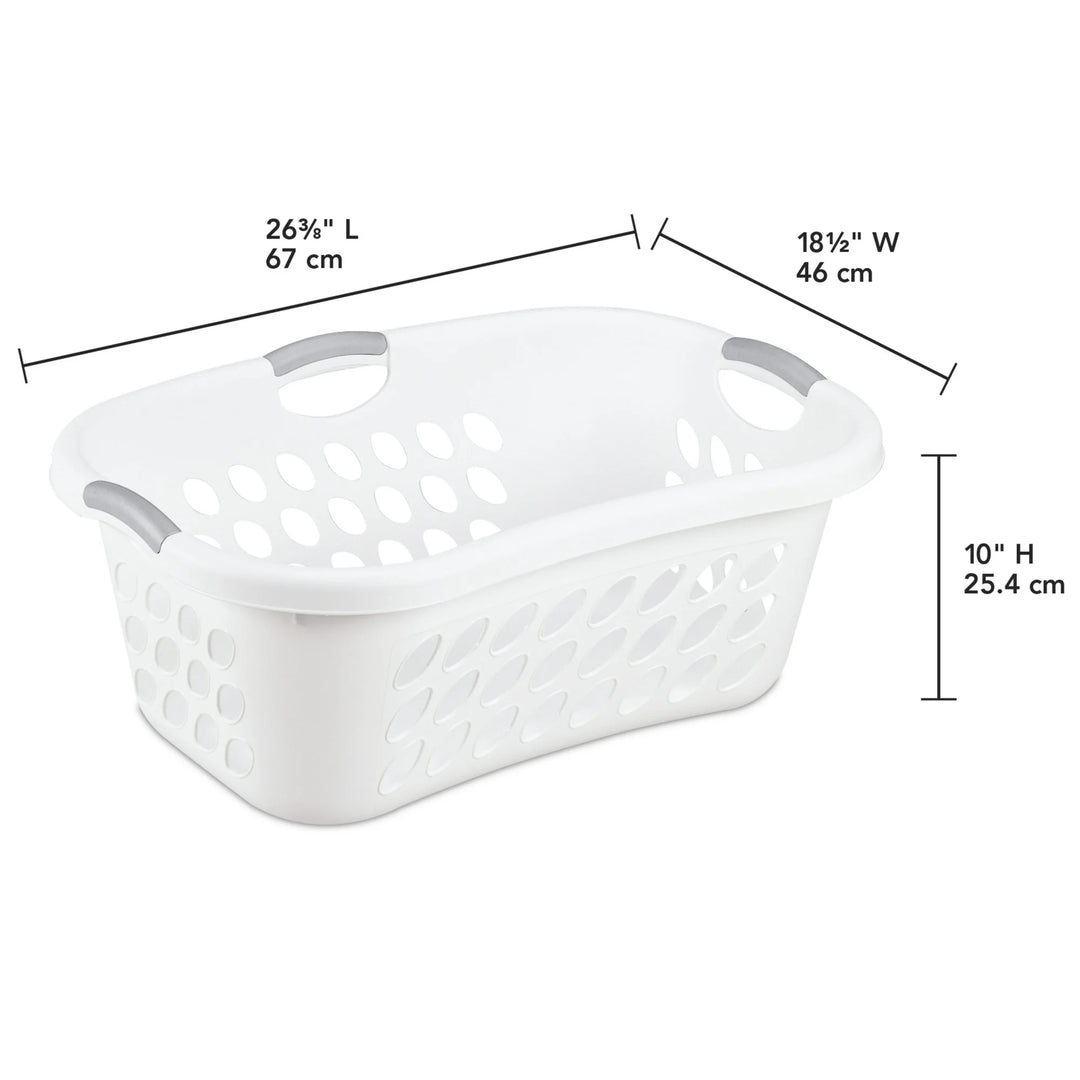 Laundry Basket Plastic, White