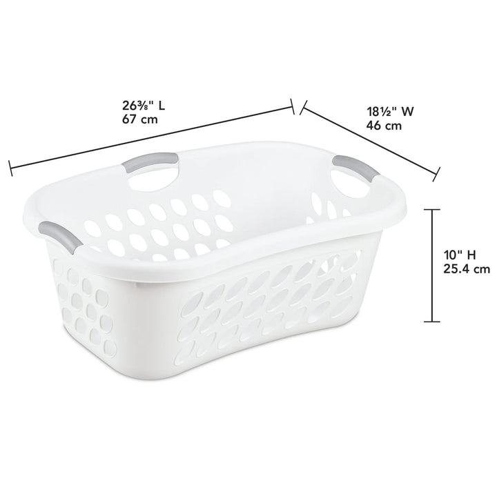 Laundry Basket Plastic, White