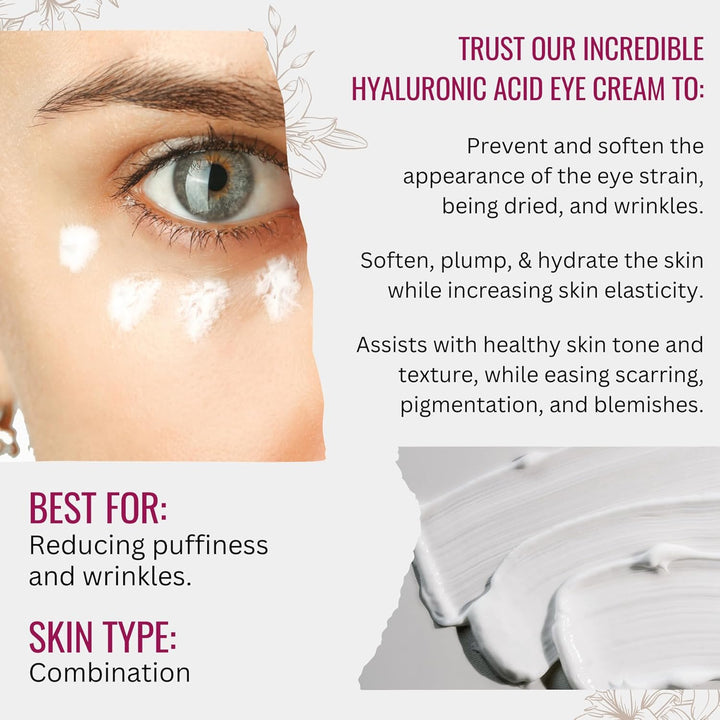 Hyaluronic Acid Eye Cream with Honey & Vitamin E