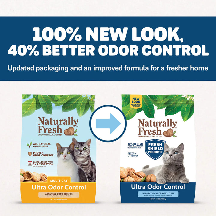 Ultra Odor Control Walnut Shell Probiotic Cat Litter