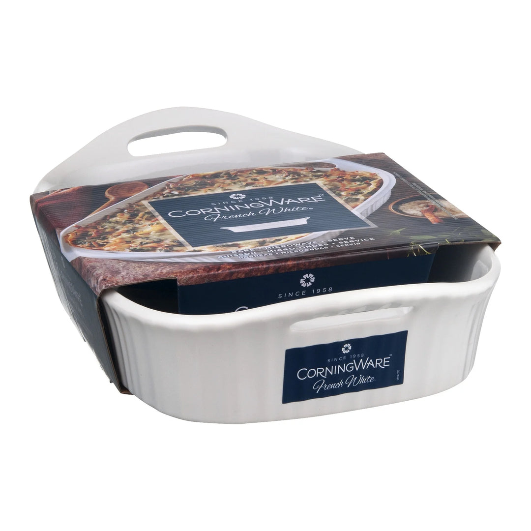 French White 3 Quart Oblong Casserole