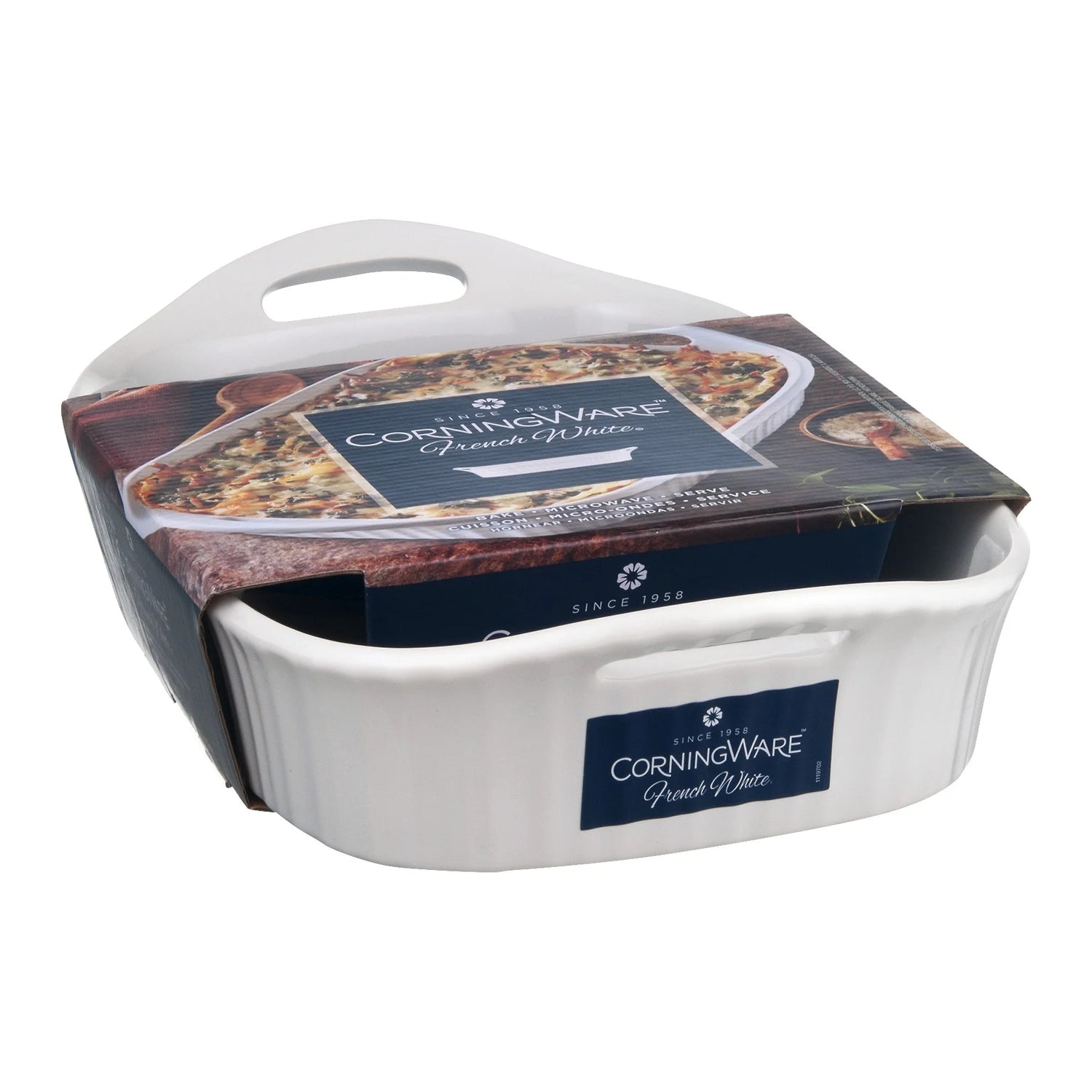 French White 3 Quart Oblong Casserole