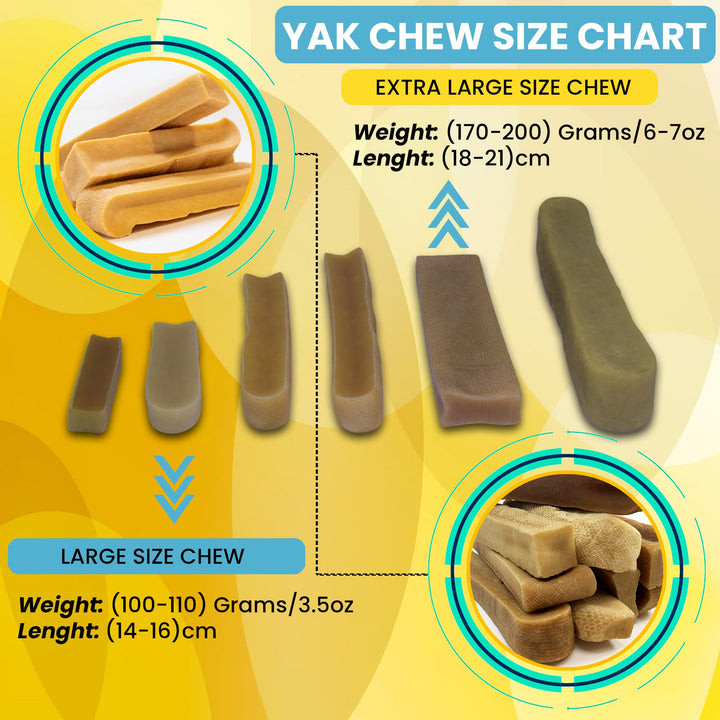 All-Natural Yak Cheese size chart
